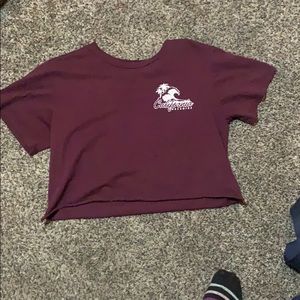 Maroon crop top